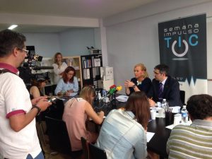 Rueda de prensa conjunta de Mercedes Fernández y Oscar L. Castro