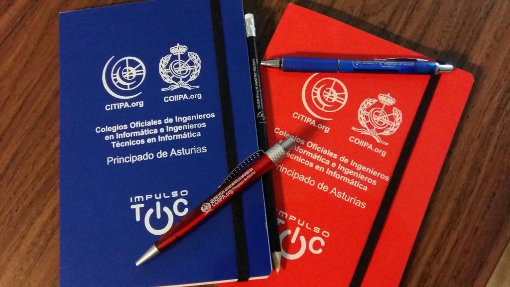 Libretas y boligrafos COIIPA CITIPA